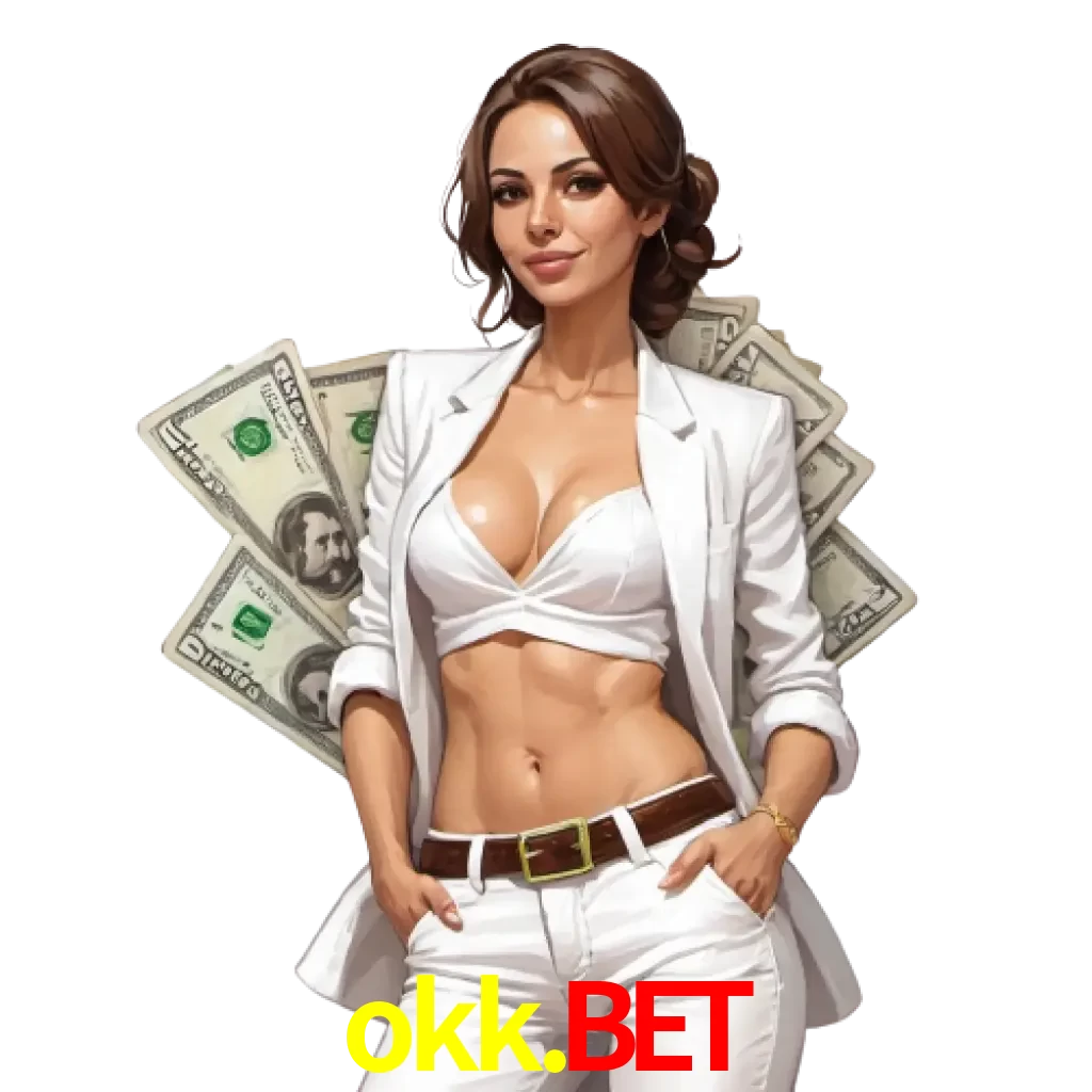 woman with money playing in OKK BET bet casino